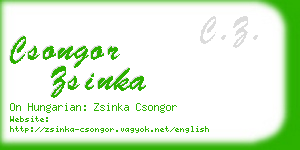 csongor zsinka business card